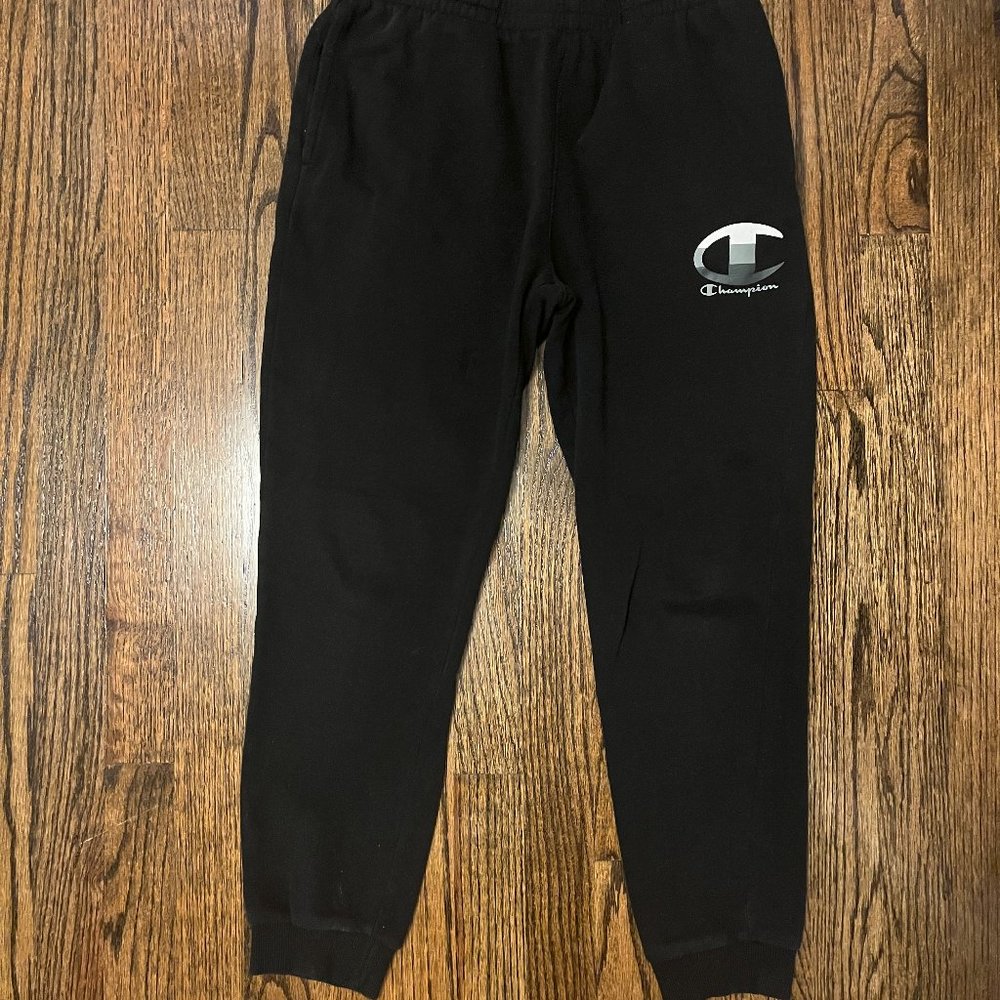 Champion Sweatpants Joggers Black Youth Large